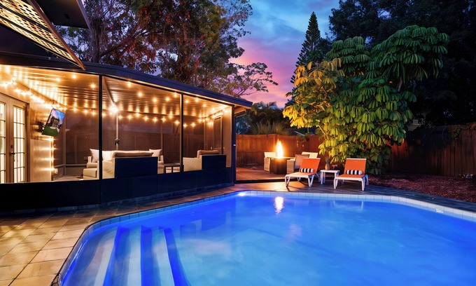 Bay Crest Park House | Secluded Tampa Retreat, Private Pool + Backyard