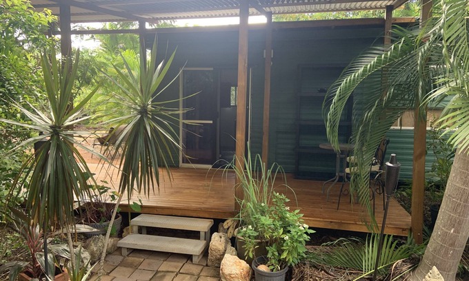 Leanyer Cabin | Self contained Cabin 5 metres from pool on 5 acres of tropical and native garden