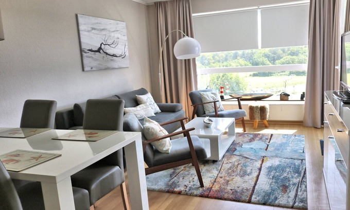 Sahlenburg Apartment | Send apartment in the best location 150m from Beach, free WiFi, large swimming pool, sauna