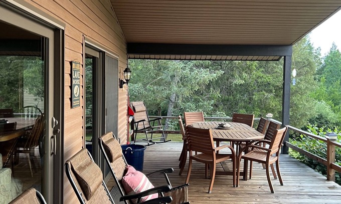 Himrod House | Seneca Lake View Retreat sits secluded on a 2 acre lot.