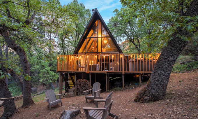 Camp Nelson Cabin | Sequoia A-frame Nirvana: Modern + Views + Hot Tub