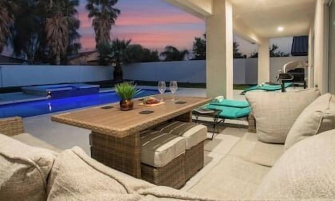 Desert Hot Springs House | *Serene* 4BR w/Pool, Spa, Pool Table & Game Room!