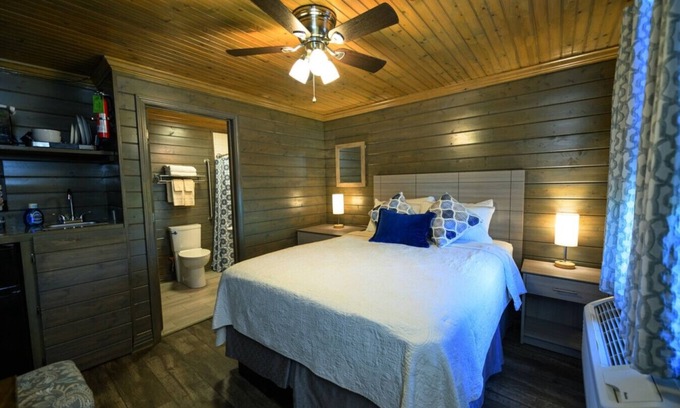 Lake Village Condo | Serene cabin, relax and recharge! Great Internet!