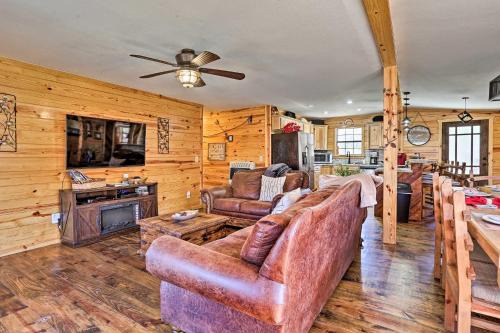 Big Cedar House | Serene Cabins with Decks and 8 Acres on Kiamichi River