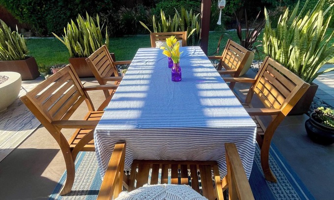 Santa Barbara House | Serene garden setting w/private yard, dog-friendly, hot-tub, 7 min to beach