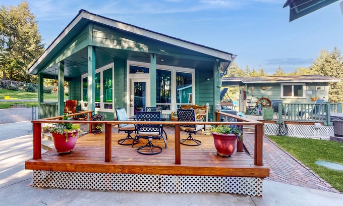 Longbranch House | Serene home with effortless indoor/outdoor flow, hot tub, sauna, & wood stove