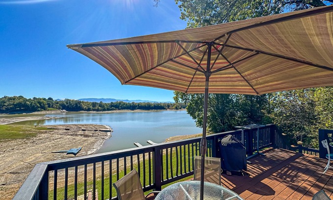 Dandridge House | Serene lakefront home w/free attraction tickets, dock, game room, & fire pit
