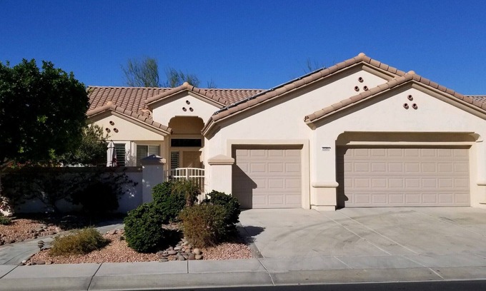 Desert Palms House | Serene Palm Desert Home with Private Hot Tub