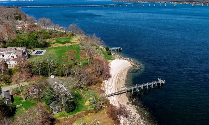 Saunderstown House | Serene&peaceful oceanfront escape-private dock, small private beach-a true charming NE luxury