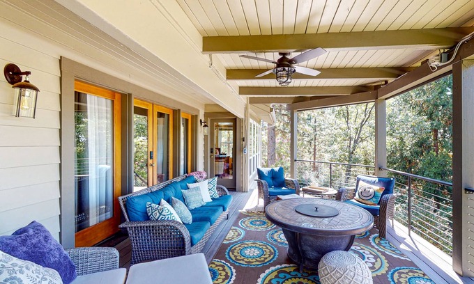 Grass Valley House | Serene retreat with pool, hot tub, basketball court, wood fireplace, & gas grill