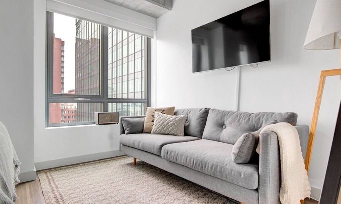 MIT Apartment | Serene Studio, Kendall Square, Gym, walk to MIT by Blueground