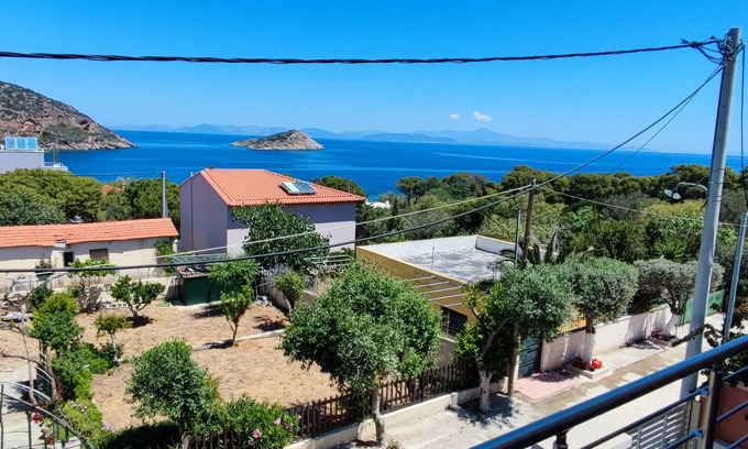 Ormos Agiou Ioannou Apartment | Serenity Villa -1st floor -Panoramic Seaview-Seashore 180 m away-AMA 1803.