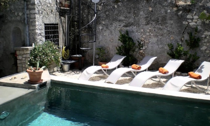 Sermoneta Villa | Sermoneta, Historic Stone Village House with Pool, in a Medieval Hill Town Close to Rome and Naples