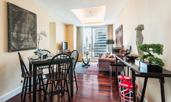 Yan Nawa Apartment | Serviced 2 Bed PANORAMIC SKY VILLAS with View, Pool and BTS