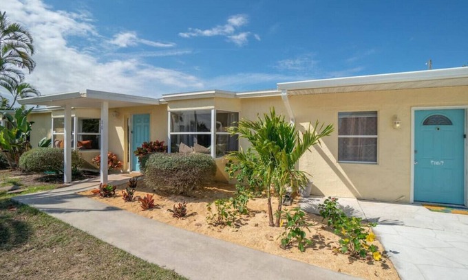 South Patrick Shores House | Seven Bedroom Home & Private Studio | POOL, PATIO, FIREPIT, WALK TO THE BEACH