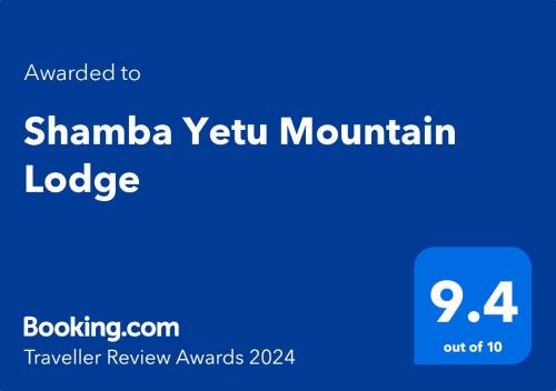 Maanhaarand Cabin | Shamba Yetu Mountain Lodge