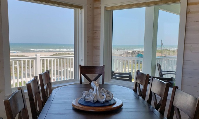 Sand Point House | Shell Yeah! Beach View Family Retreat w/ Private Bathrooms, Pool, Boardwalk.