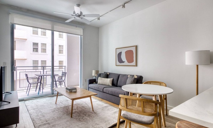 Industrial Section Apartment | Sleek Coral Gables 1BR w/W/D, Pool & Gym, near Shops, by Blueground