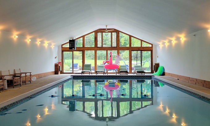 Eden Apartment | Sleepover Studio w Heated Indoor Pool in Rural WNY - Up to 10 Guests - Go Bills!