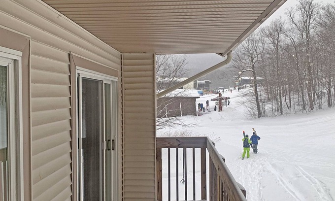 Bolton Valley Condo | Slopeside condo w/ski-in/ski-out & BBQ