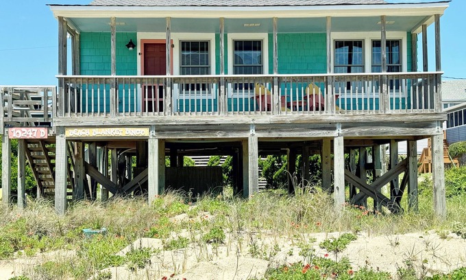 South Nags Head House | SN10247 - Oceanside with 2 BR's, Front porch ocean view, easy beach access!