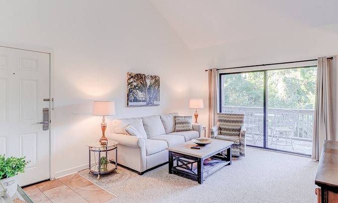 Sea Pines Villa | Snowbird-Friendly Condo with Golf View, Patio, Shared Pool/Tennis, A/C, WiFi