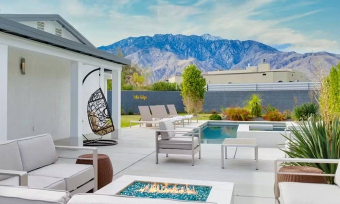 Desert Park Estates House | Snowbird-friendly luxury home with chef's kitchen, pool, hot tub, & central AC