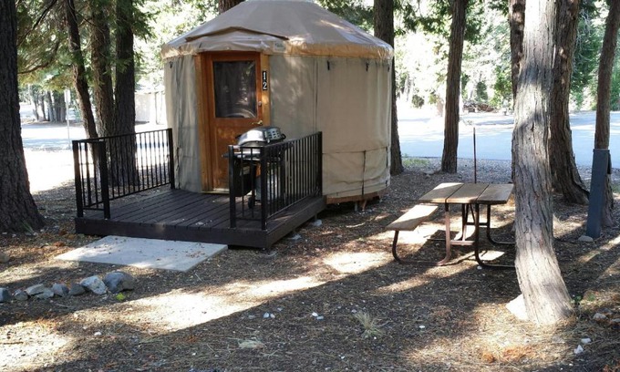 Emigrant Gap Resort | Snowflower Camping Resort 12 ft. Yurt 9