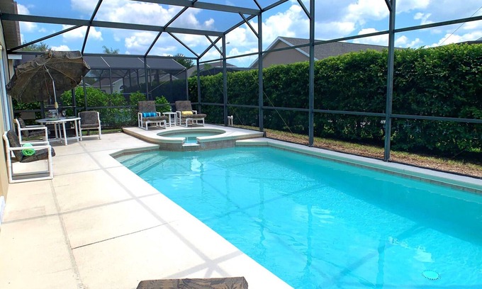 Four Corners Villa | Solar Powered Villa Near Disney, South Pool/Spa
