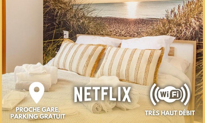 Chalons-en-Champagne Apartment | Soleil d'Été - Netflix & Wifi - Balcon - Climatisation - Parking Gratuit - check-in 24H24 - Emplacement Vélos - GoodMarning