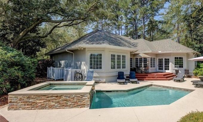 Palmetto Dunes House | Something for everyone- private pool on the water and pool table!