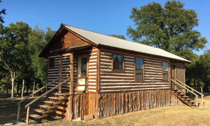 Prairie Lea House | Son's Blue River Camp LogCabin1 - Beautifully done cabin on the San Marcos River!