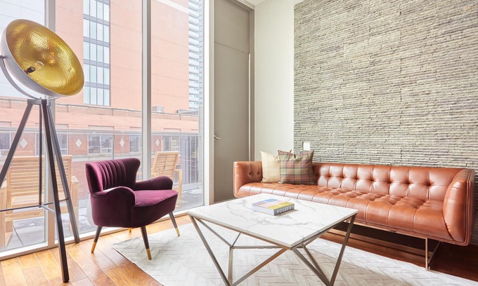 Fashion District Apartment | Sonder The Slate | Lofted King Suite w/Balcony