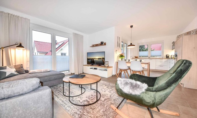 Korswandt Apartment | Sonnenpark 15 Inselzeit - fireplace - sauna - quiet location