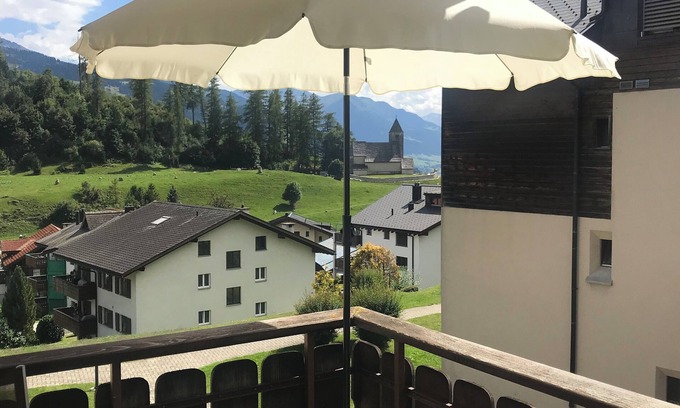 Falera Apartment | Soothing 2 1/2 room apartment in Falera with stunning mountain views.