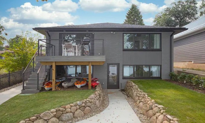 Edwardsburg House | South Shore Sunrise: 100% Renovated Lake Home, Pontoon INCLUDED, near Notre Dame