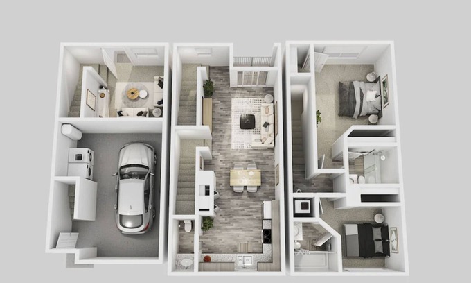 Cedar Park House | Spacious 3-Story, 2 Bedroom 2.5 Bathroom Townhome