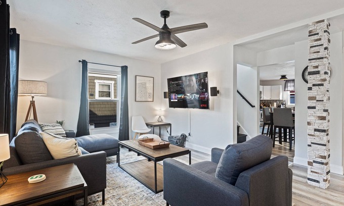 Lansing House | Spacious 3BR Getaway Near Downtown & MSU w/Game Room for a Cozy Winter Retreat