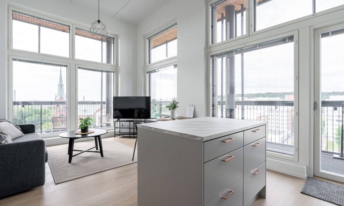 Tampere Apartment | Spacious 3BR Penthouse Loft in Historical Amuri