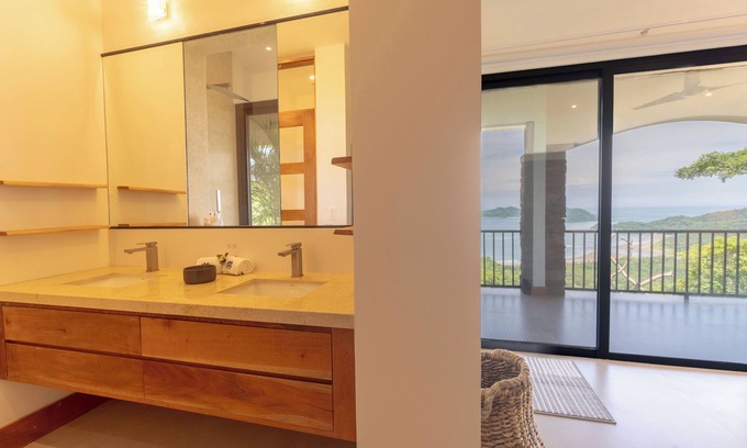 Paquera Villa | Spacious 4-bedroom villa with unique view to both ocean sites, fitness room,WiFi