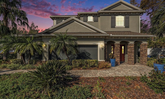 Sun Bay South House | Spacious 4BR pool home, billiards, BBQ, large patio, pool and pool deck