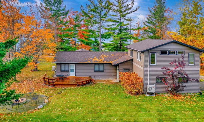 Empire House | Spacious, airy home near Little Glen Lake with gas grill, deck, and new firepit