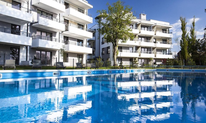 Sianozety Apartment | Spacious apartment, pool view, 500 m to the beach, Baltic Sea near Kolberg