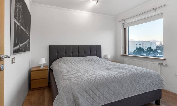 Hafnarfjordur Condo | Spacious Bedroom - King size bed in Hafnarfjörður with WiFi