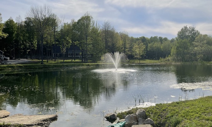 Town of Dickinson Center House | Spacious Cape Style house on 43 acres with pond
