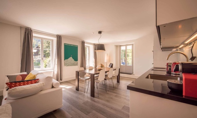 Central Interlaken Apartment | Spacious apartment with terrace lounge and wellness area