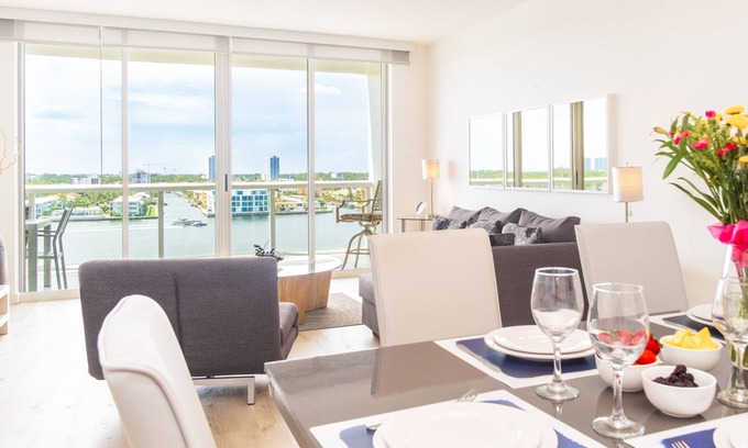 Sunny Isles Beach Condo | Spacious condo on high floor with amazing bay & city views. WIFI + Parking