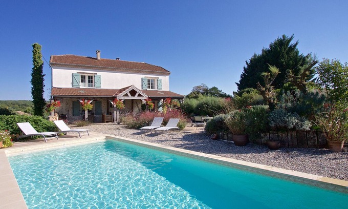 Bourlens Other | Spacious farmhouse with private heated pool, sleeping up to 8.