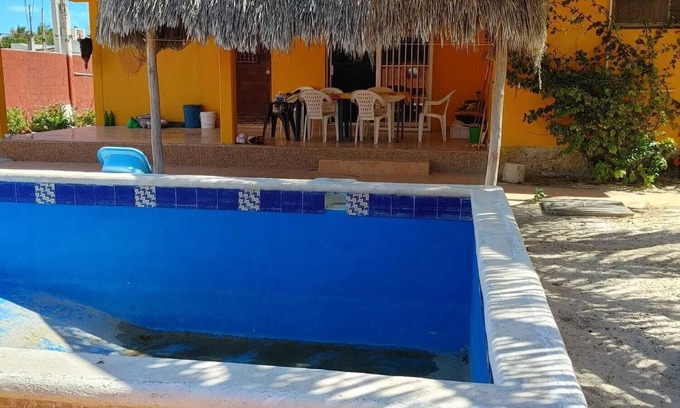 Chelem House | Spacious Gated Beach House with a pool. Less than 150 meters from the beach