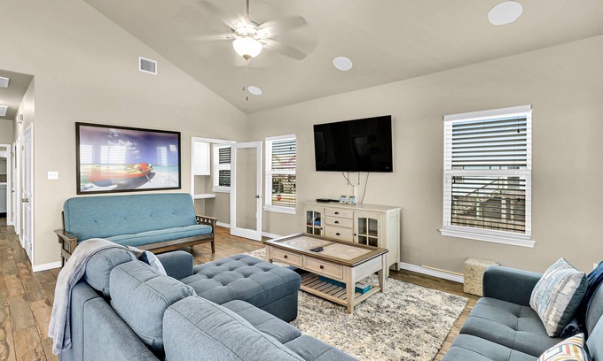 North Beach House | Spacious gulf view home on north beach with enclosed yard & balconies